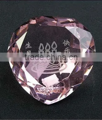 Crystal heart shape diamond