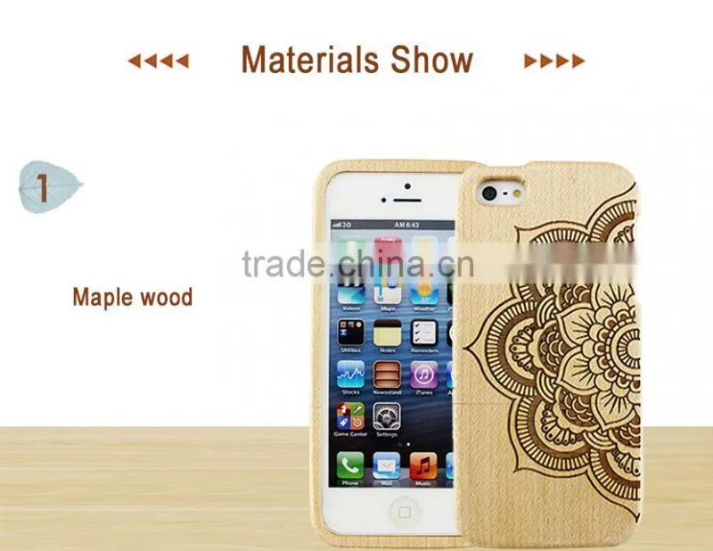 Mandala Flower Design Engraved Double Sided Bulk Case For iPhone 5/5S