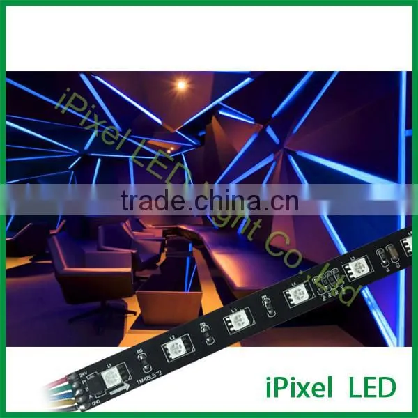 DMX led strip with 5050 LED chip,addressable rgb led strip,waterproof black strip light