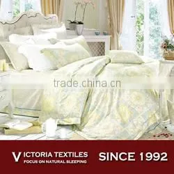 40s 300TC cotton fabric twill printed complete home textiles sets light color