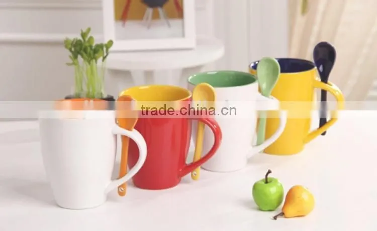 High Quality New Design Ceramic Coffee Mug with laddle