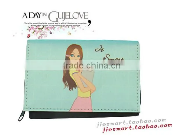 JSMART folded wallet custom printing no MOQ design printing acceptable