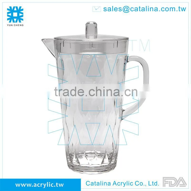 Clear Acrylic 2.47L Plastic Water Bottle Pitcher
