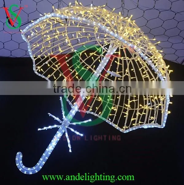 230V 85*100cm fancy outdoor christmas decoration umbrella light