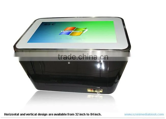 Wifi water-proofed 65 inch LCD touch screen interactive table kiosk