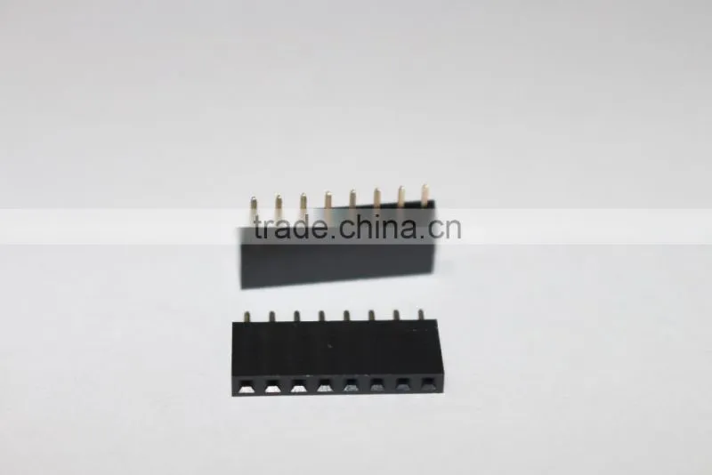 2.54mm single row straight Female header 8 pin