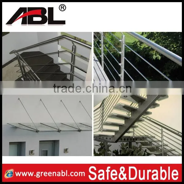 304/316 Building material for project stainless steel glass railing glass balustrade glass handrail