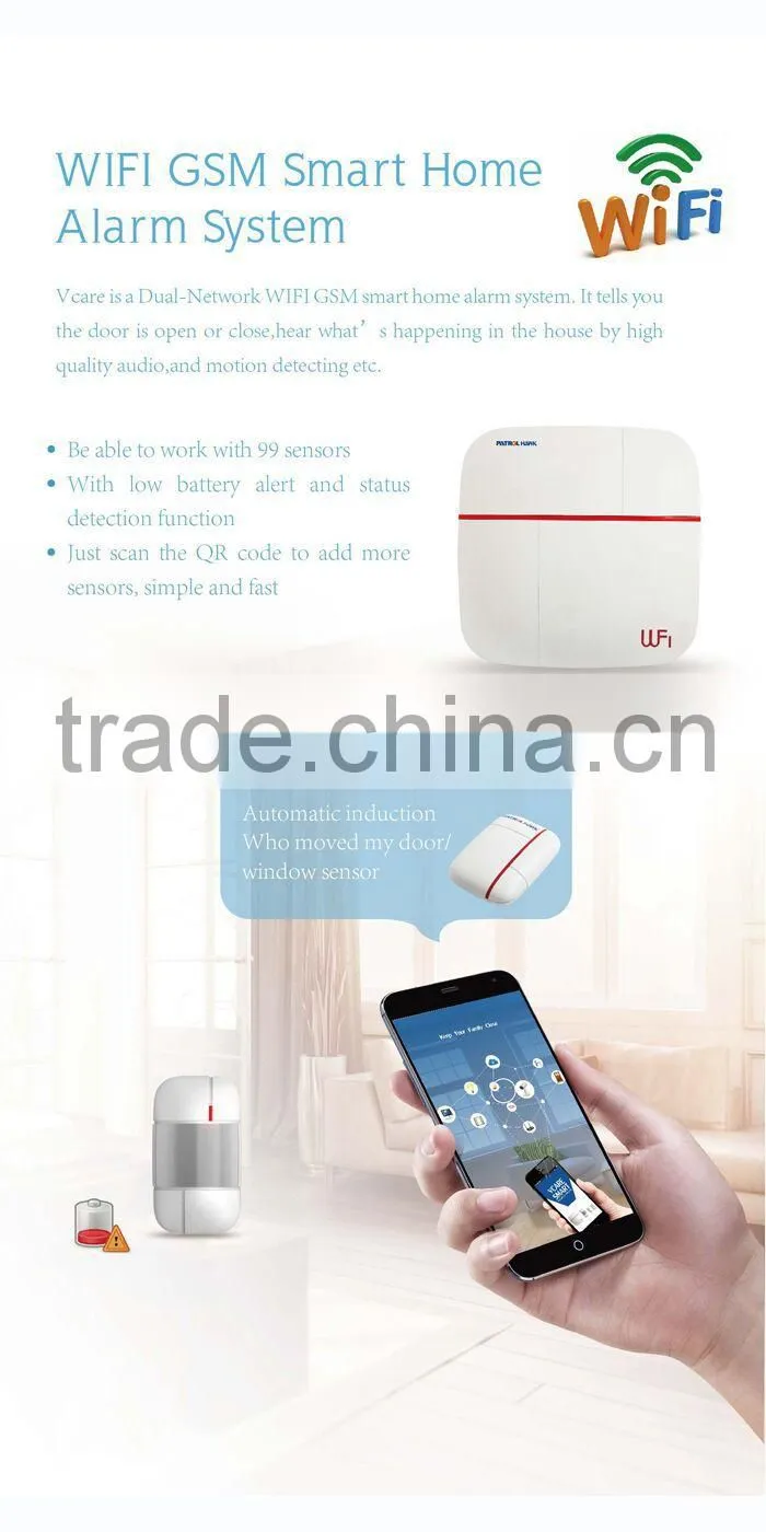 GSM WIFI wireless home security alarm System 3g