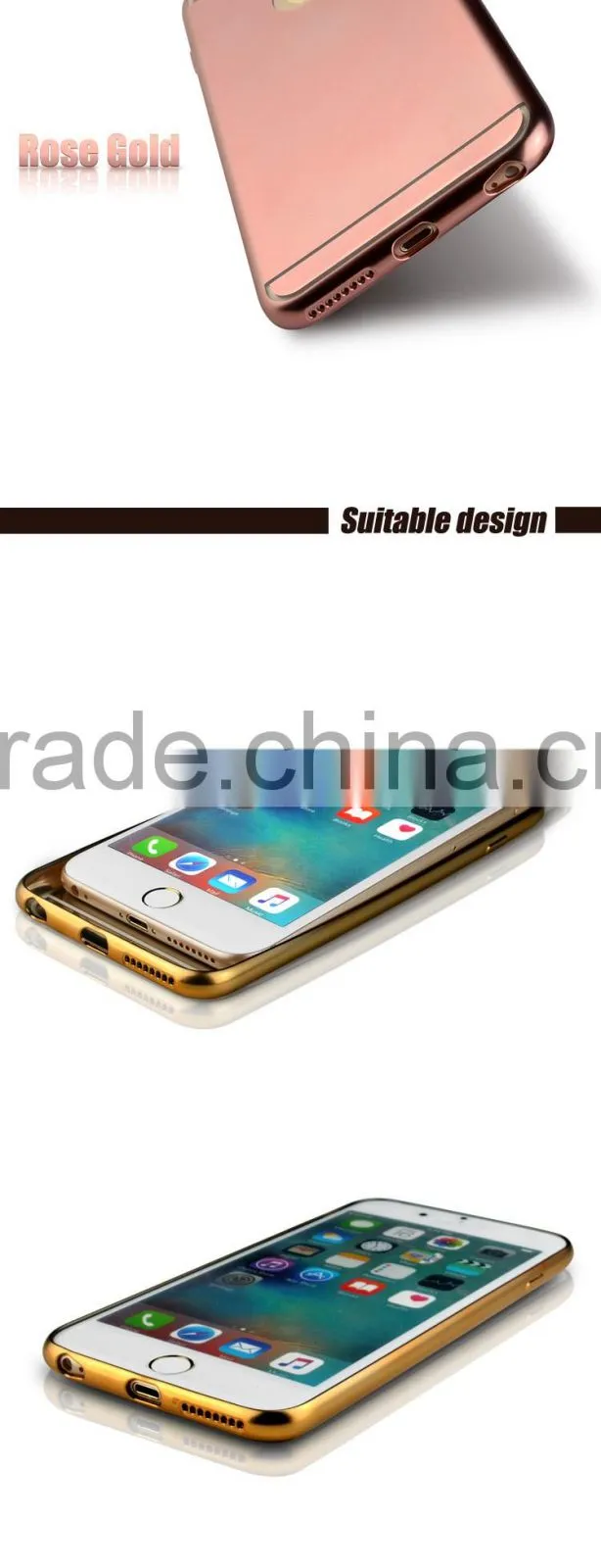 WHOLESALE ELECTROPLATE PHONE CASE FOR iPHONE 6,6S,6+MIXED MODEL/COLOR