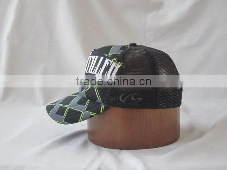 blank short bill foam plain trucker cap mesh hat