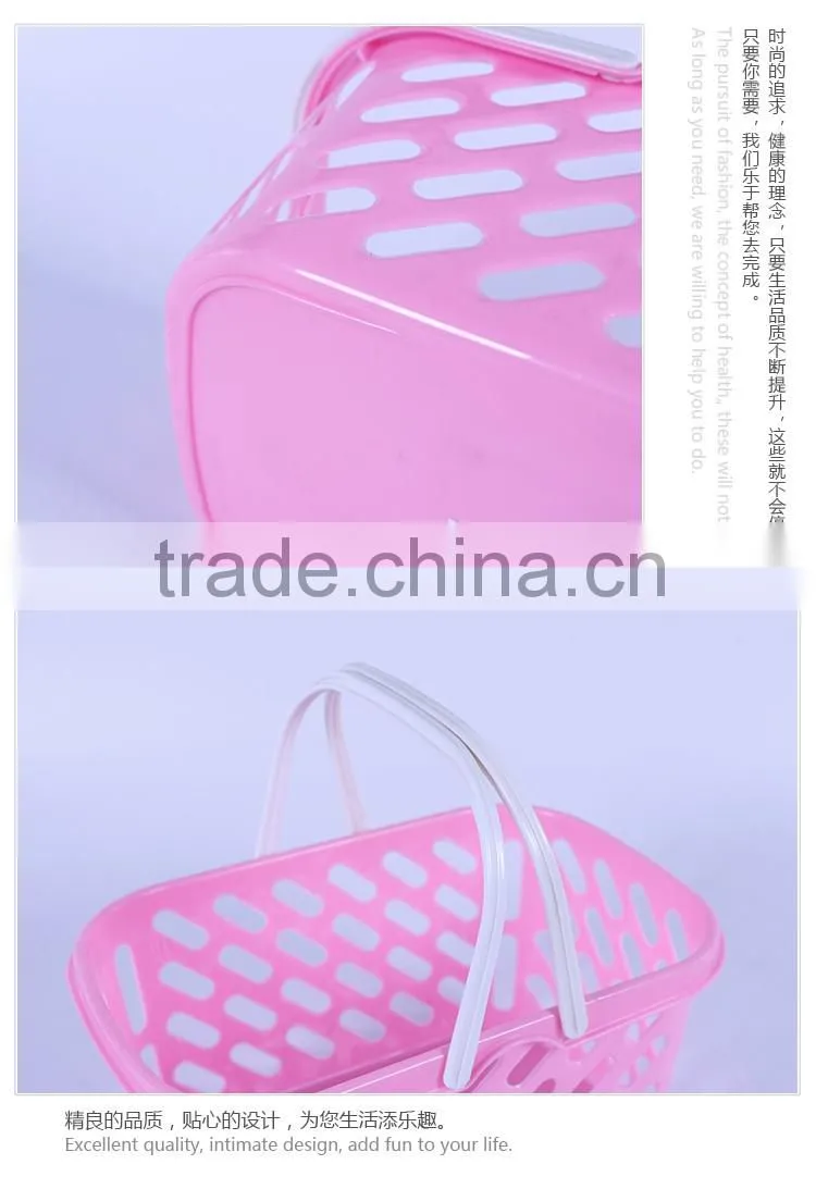 Hot Selling Cheap Plastic Shopping Basket With Handle
