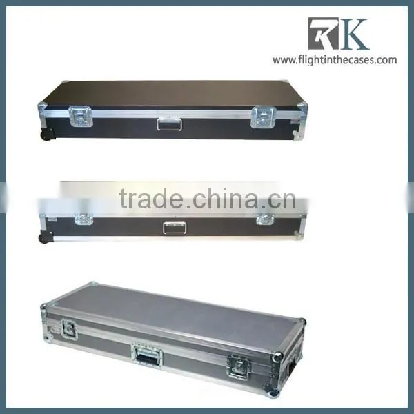Hot selling! keyboard case 61 KEY BOARD CASE WITH ADJUSTABLE Z-LOCK FOAM AND LOW PROFILE WHEELS keyboard cases made in china