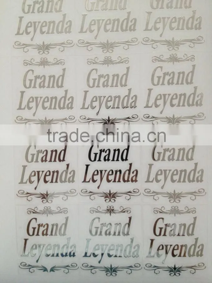 Customized high grade Perfume label, Metal Bottle Label StickerAluminum bottle badge