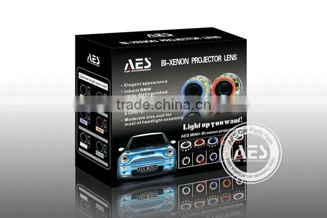 AES halo light ring h4 xenon mini projector lens
