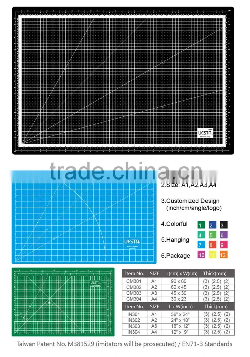 Printable Cutting Mat School Supplies