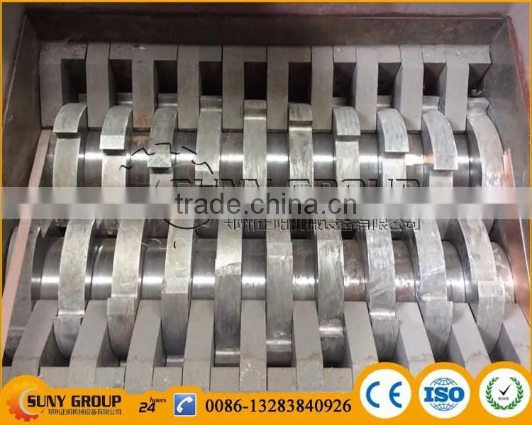 Double shaft shredder metal/ waste plastic/ wood shredder for sale