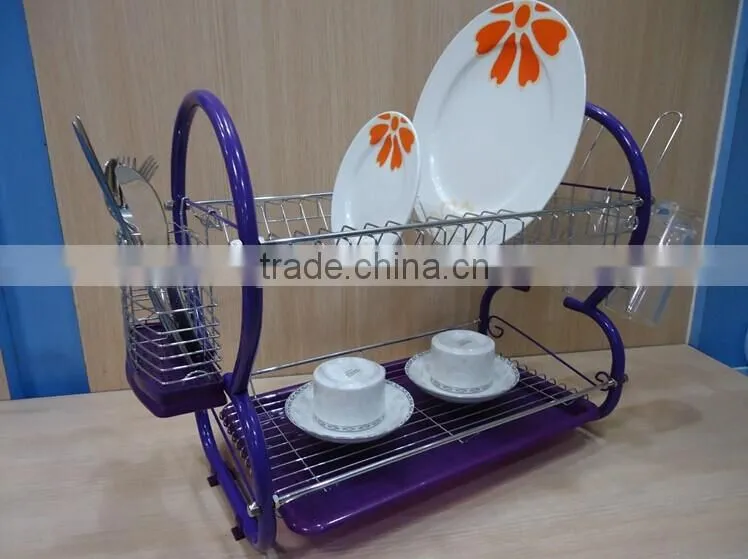 Mental Wire 8-shaped Utensil Drying Rack with plastic holder