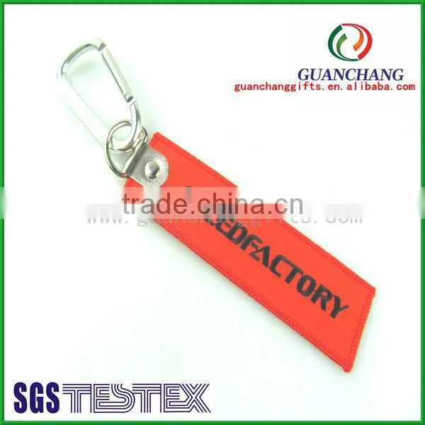 New hot products on the market woven embroidered lanyard with carabiner,promotional gift items
