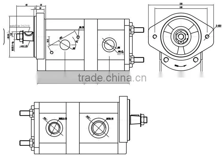 RE68886 hydraulic double pump for john deere tractor