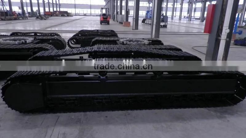 Mini excavator rubber track chassis / crawler machinery steel track undercarriage / rubber track crawler