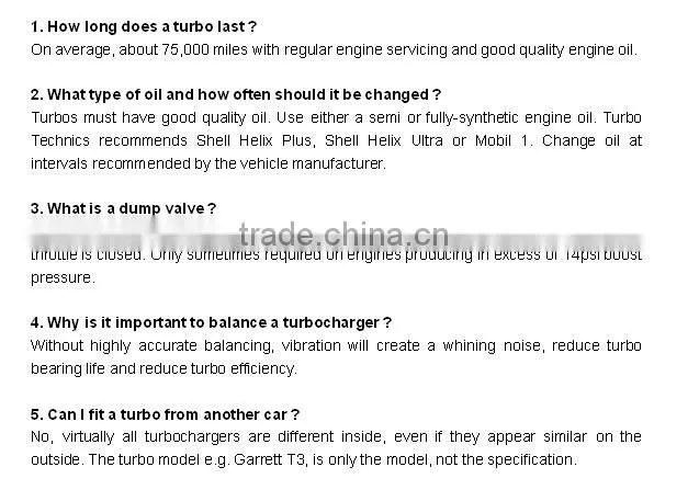 turbocharger for tractor