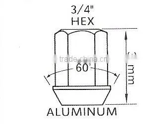 Automobile wheel hub nut(aluminium)