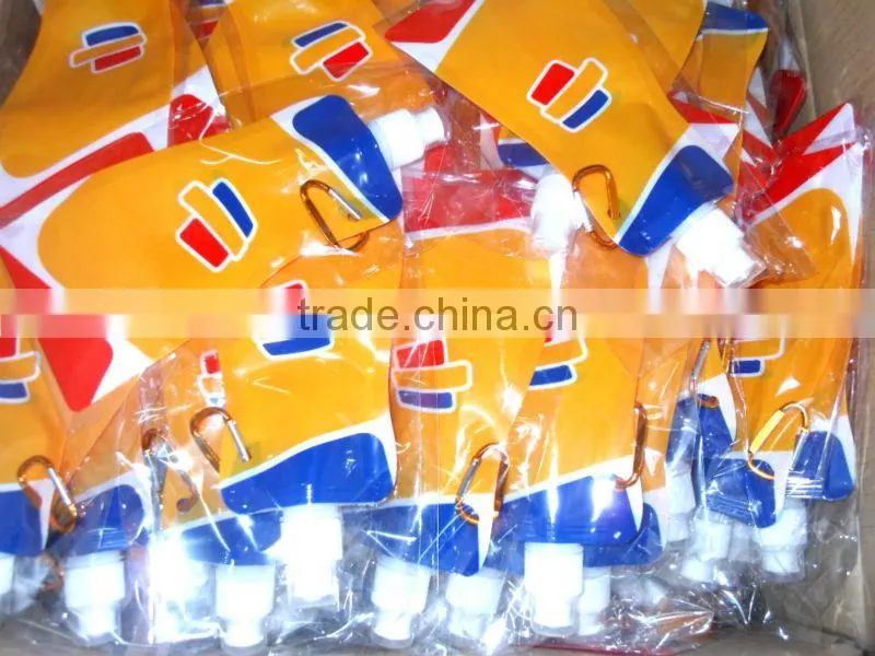 wholesale 480ml foldable bottle/ foldable water bottle