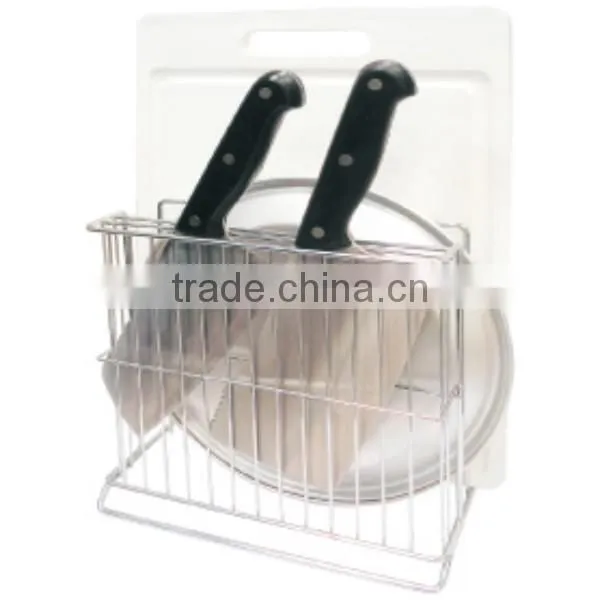 utility multi-functional Kitchen Storage Knife & Cutting Board Rack