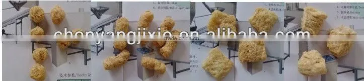 Automatic soya /textured protein food making machine/soyabean protein processing line/vegetable /textured/