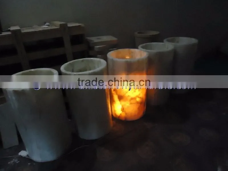 BEAUTIFUL BACKLIT ONYX PEDESTALS SINKS