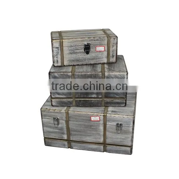 Retro Wooden Cases Set of 3 Wooden Home Decorative Cases Set of 3 Wooden Storage Cases Set of 3