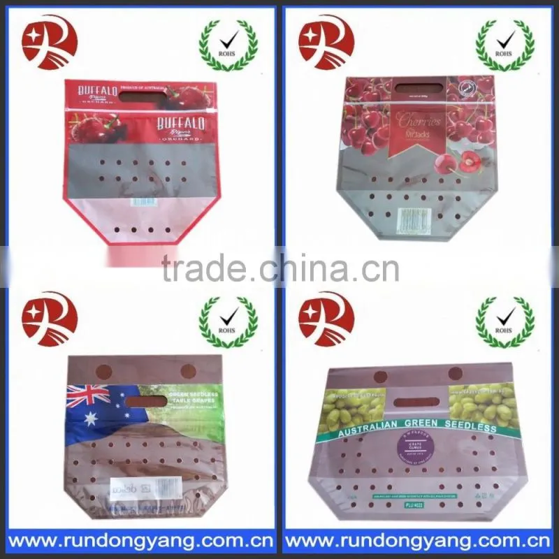 clear transparent plastic fruit packaging bag for grape