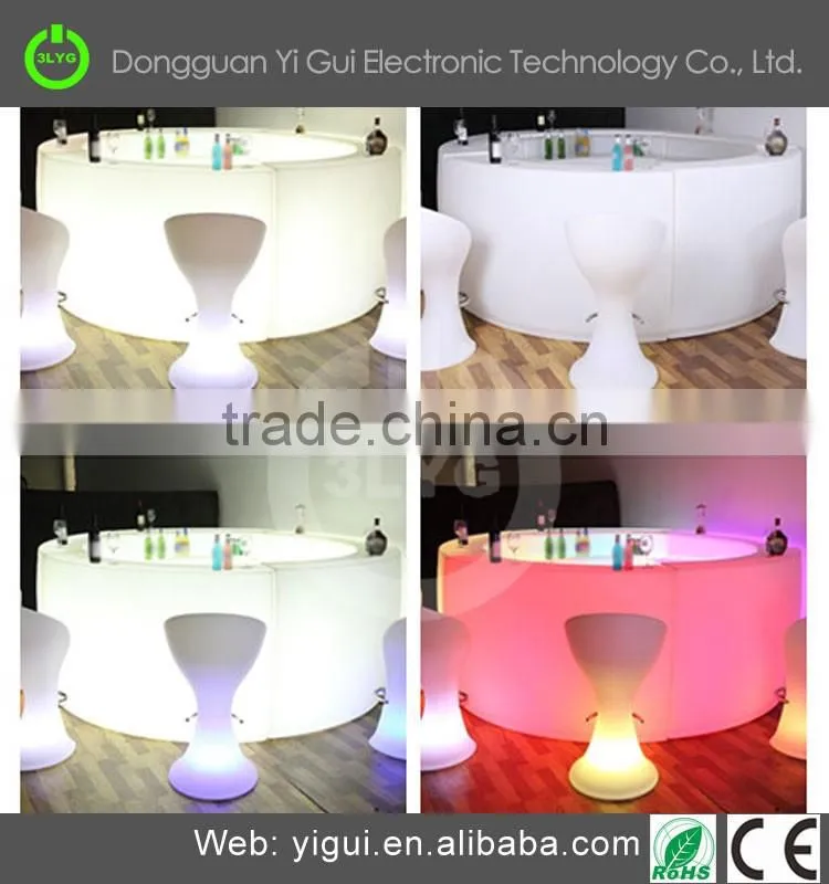 Hot sale Modern bar Chairs with 16 changing color led table