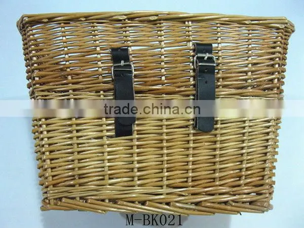 wicker bicycle basket with cage for cats or dogs factory supply
