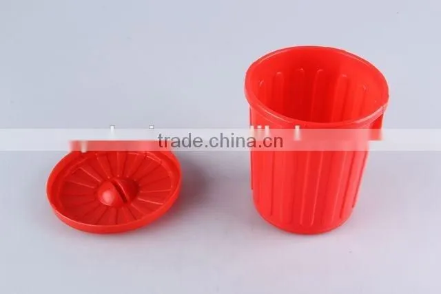 Rubbish Bin Household Garbage Can with Circular Cover/Plastic Trash Can