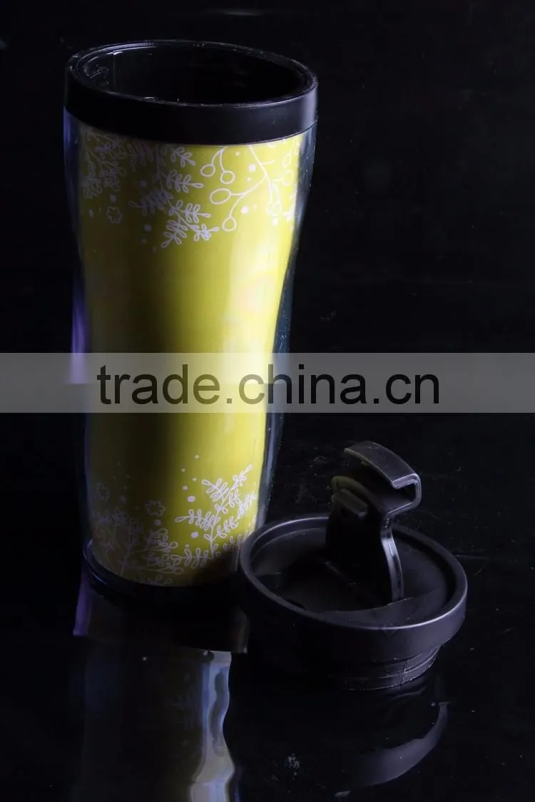 wholesale 12oz plastic Insulated Thermos Travel Mug