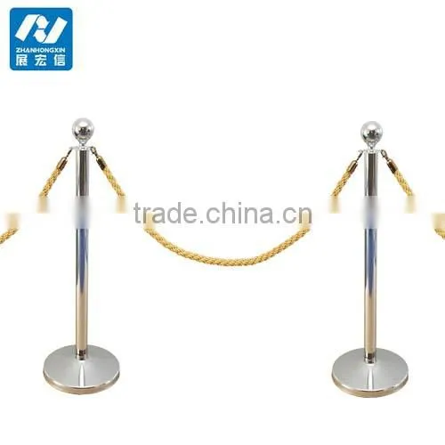 Cone base queue line crowd control rope barrier
