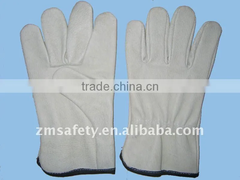 Cow grain leather driver gloves ZM44-H