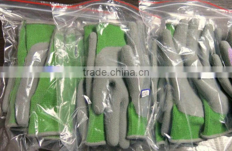 DDSAFETY Black T/C Napping Lining Black Latex Coating Safety Cotton Industry Gloves