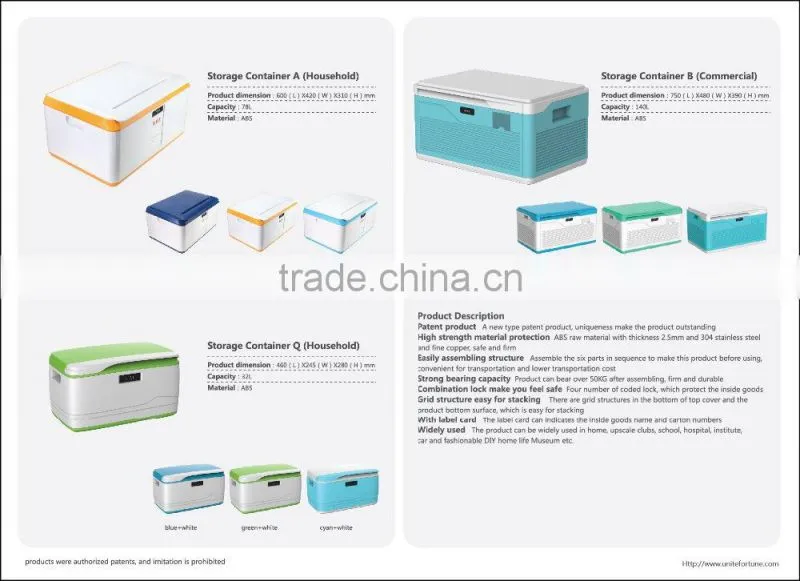 Plastic collapsible storage container with combination lock