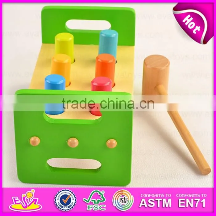 2016 new design baby wooden toy hammer W11G021