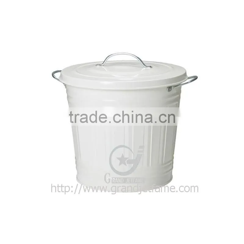 home galvanized metal color storage bin