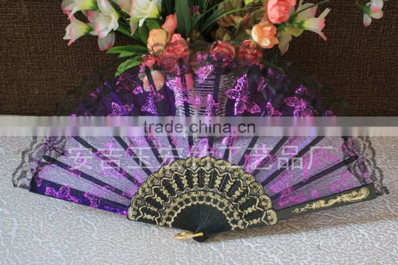 Spanish style lace plastic hand fan