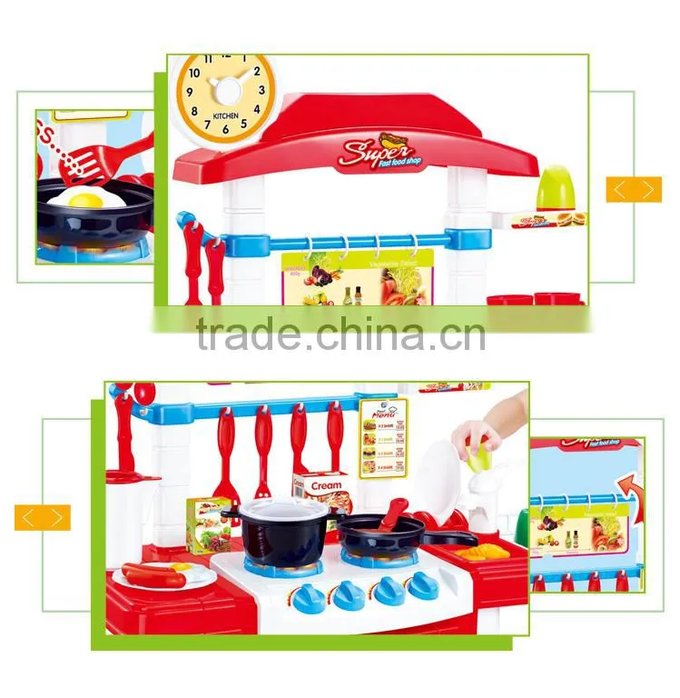 Multi-function kids pretend big toys kitchen play set