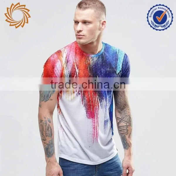 Mens promotional 100% polyester sublimation printing t shirt buyer