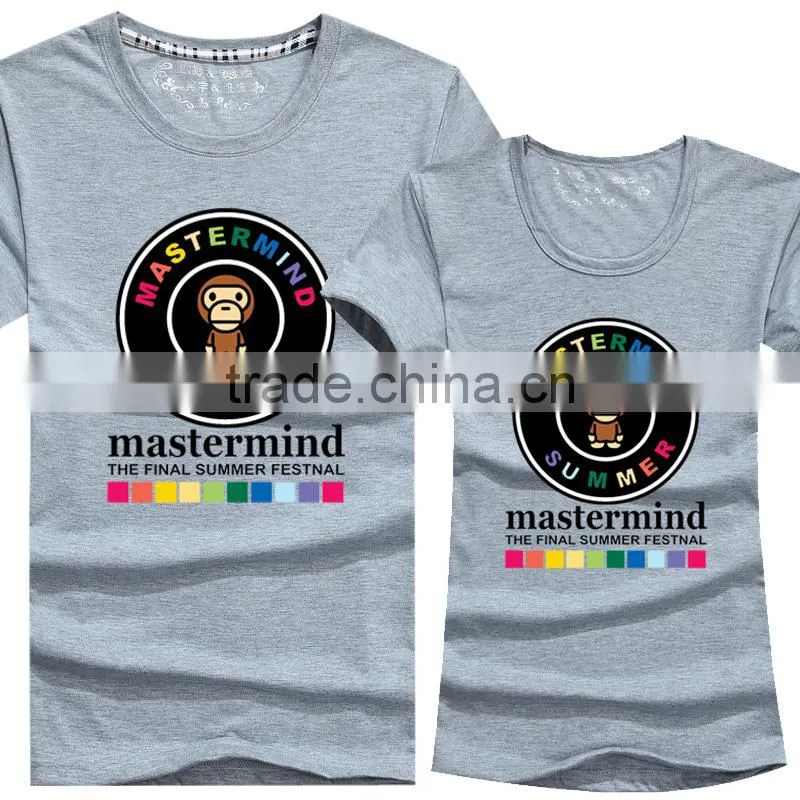 Wholesale100% Pure Cotton Cute Couple T Shirts With Vary Colors
