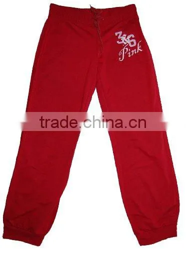 women's red sport short pants with logo