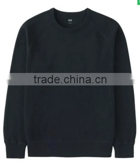 Plain Heather Color Crew Neck Pullover Sweatshirt