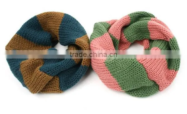 Englishism 5 colors choice autumn and winter warm double color acrylic winter woolen children scarf