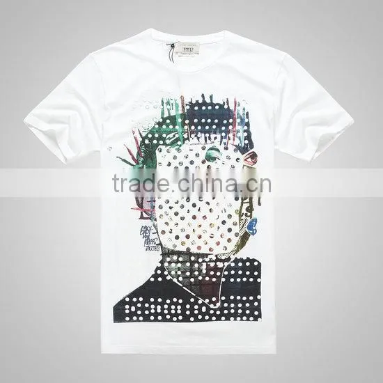 men's promotion cotton polyester t shirts
